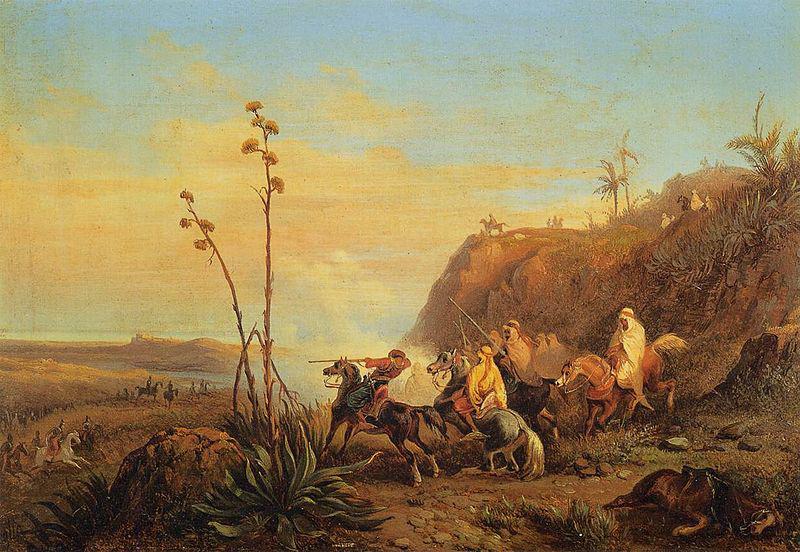 Massimo d Azeglio Arabs on Horseback oil painting image